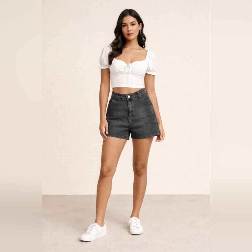 Riveted by LEE Denim 90's High-rise Carpenter Style Jean Shorts 10 Y2k